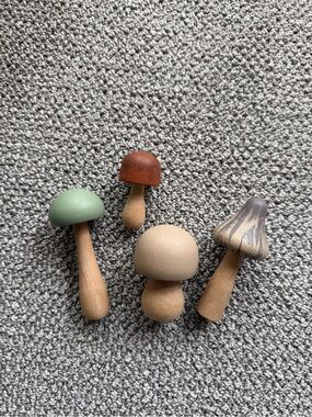 Wooden Mushroom Decor